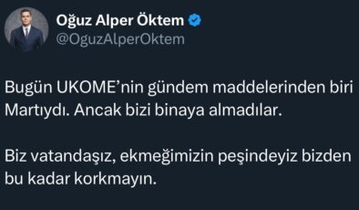 Martı kurucusu Oğuz Alper Öktem UKOME’ye alınmadı!