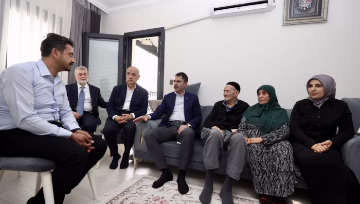 BAKAN KURUM’DAN DEPREMZEDE AİLEYE ZİYARET