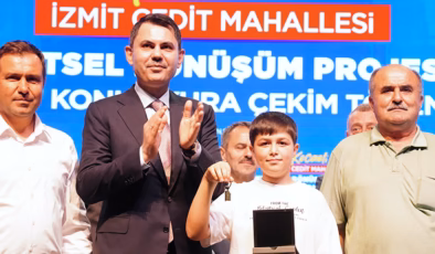 BAKAN KURUM, KOCAELİ CEDİT MAHALLESİ’NDE KURA ÇEKİM TÖRENİ’NDE KONUŞTU