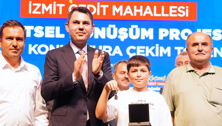 BAKAN KURUM, KOCAELİ CEDİT MAHALLESİ’NDE KURA ÇEKİM TÖRENİ’NDE KONUŞTU